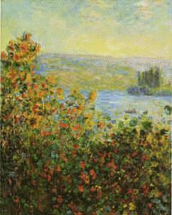 Claude Monet Flower Beds at Vetheuil oil painting image